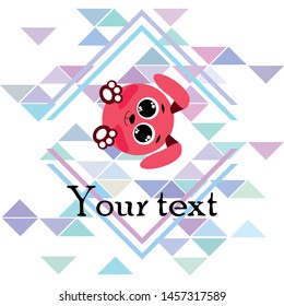 Cute rabbit vector. Easter Bunny. Can be used for kids shirt design., children cartoon character, vector background.