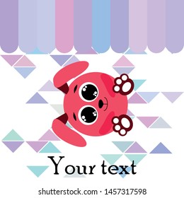 Cute rabbit vector. Easter Bunny. Can be used for kids shirt design., children cartoon character, vector background.