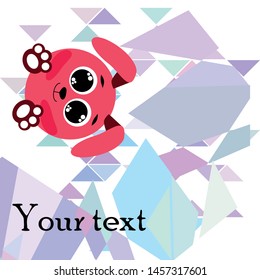 Cute rabbit vector. Easter Bunny. Can be used for kids shirt design., children cartoon character, vector background.