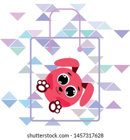 Cute rabbit vector. Easter Bunny. Can be used for kids shirt design., children cartoon character, vector background.