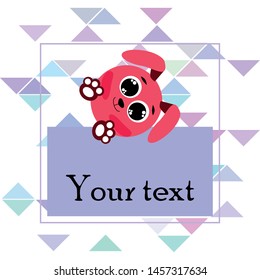 Cute rabbit vector. Easter Bunny. Can be used for kids shirt design., children cartoon character, vector background.