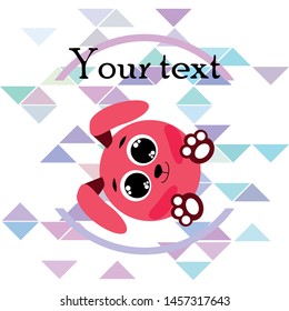 Cute rabbit vector. Easter Bunny. Can be used for kids shirt design., children cartoon character, vector background.