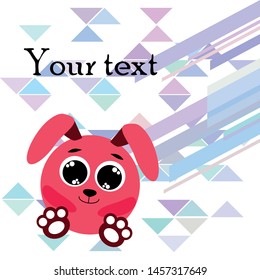 Cute rabbit vector. Easter Bunny. Can be used for kids shirt design., children cartoon character, vector background.