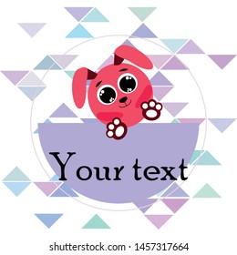 Cute rabbit vector. Easter Bunny. Can be used for kids shirt design., children cartoon character, vector background.