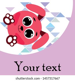 Cute rabbit vector. Easter Bunny. Can be used for kids shirt design., children cartoon character, vector background.