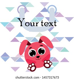 Cute rabbit vector. Easter Bunny. Can be used for kids shirt design., children cartoon character, vector background.