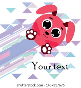 Cute rabbit vector. Easter Bunny. Can be used for kids shirt design., children cartoon character, vector background.