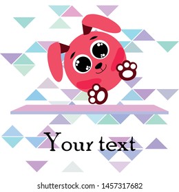 Cute rabbit vector. Easter Bunny. Can be used for kids shirt design., children cartoon character, vector background.