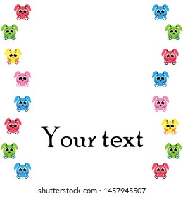 Cute rabbit vector. Easter Bunny. Can be used for kids shirt design., children cartoon character, vector background.