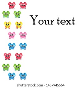 Cute rabbit vector. Easter Bunny. Can be used for kids shirt design., children cartoon character, vector background.