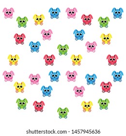 Cute rabbit vector. Easter Bunny. Can be used for kids shirt design., children cartoon character, vector background.