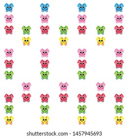 Cute rabbit vector. Easter Bunny. Can be used for kids shirt design., children cartoon character, vector background.