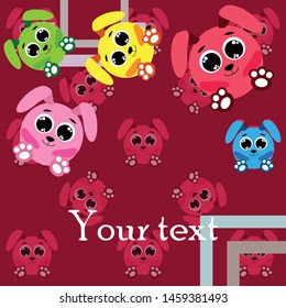 Cute rabbit vector. Easter Bunny. Can be used for kids shirt design., children cartoon character, vector background.