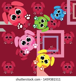 Cute rabbit vector. Easter Bunny. Can be used for kids shirt design., children cartoon character, vector background.