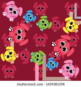 Cute rabbit vector. Easter Bunny. Can be used for kids shirt design., children cartoon character, vector background.