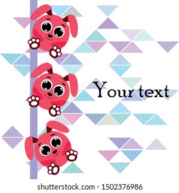Cute rabbit vector. Easter Bunny. Can be used for kids shirt design., children cartoon character, vector background.