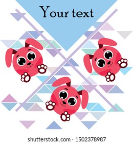 Cute rabbit vector. Easter Bunny. Can be used for kids shirt design., children cartoon character, vector background.