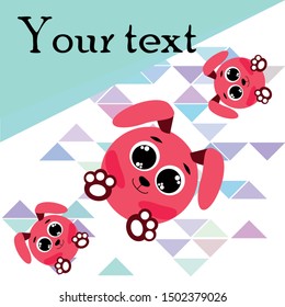 Cute rabbit vector. Easter Bunny. Can be used for kids shirt design., children cartoon character, vector background.