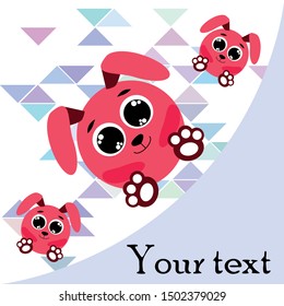 Cute rabbit vector. Easter Bunny. Can be used for kids shirt design., children cartoon character, vector background.