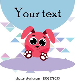Cute rabbit vector. Easter Bunny. Can be used for kids shirt design., children cartoon character, vector background.