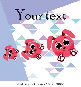 Cute rabbit vector. Easter Bunny. Can be used for kids shirt design., children cartoon character, vector background.