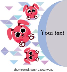 Cute rabbit vector. Easter Bunny. Can be used for kids shirt design., children cartoon character, vector background.