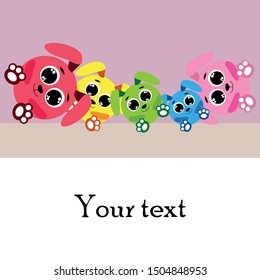 Cute rabbit vector. Easter Bunny. Can be used for kids shirt design., children cartoon character, vector background.