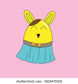 Cute Rabbit Vector Icon ART 