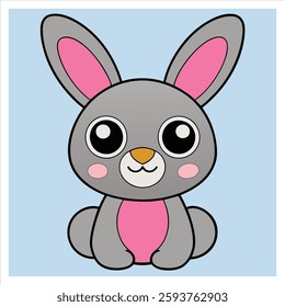 cute rabbit vector illustration art