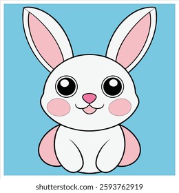 cute rabbit vector illustration art