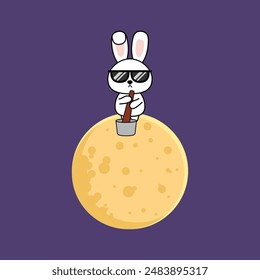 cute rabbit vector illustration design. Eps 10