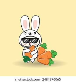 cute rabbit vector illustration design. Eps 10