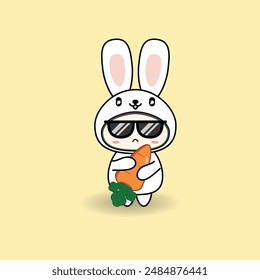 cute rabbit vector illustration design. Eps 10