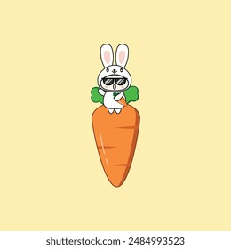 cute rabbit vector illustration design. Eps 10