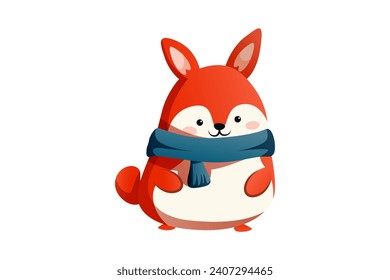 Diseño de pegatina de invierno de conejo cutáneo