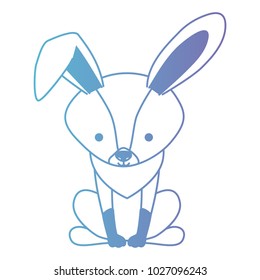 cute rabbit woodland character