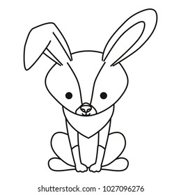 cute rabbit woodland character