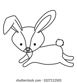 cute rabbit woodland character