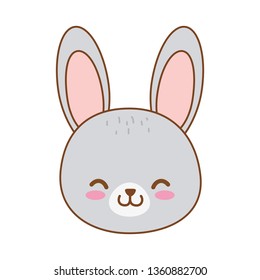 cute rabbit woodland character