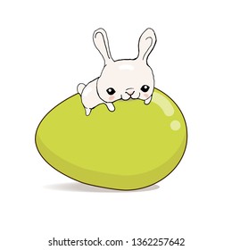 Cute Rabbits With easter Egg vector eps 10