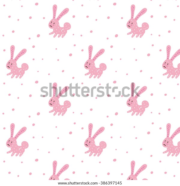 Cute Rabbits Pattern Stock Vector Royalty Free 386397145 Shutterstock