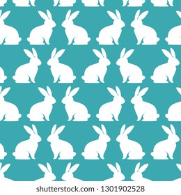 cute rabbits pattern background