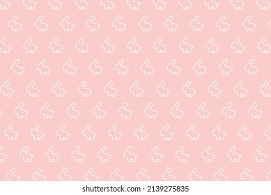 Cute rabbits seamless pattern. Rabbits background.