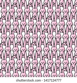 Cute Rabbits Seamless pattern wallpaper background texture sublimation design vector color changeable 