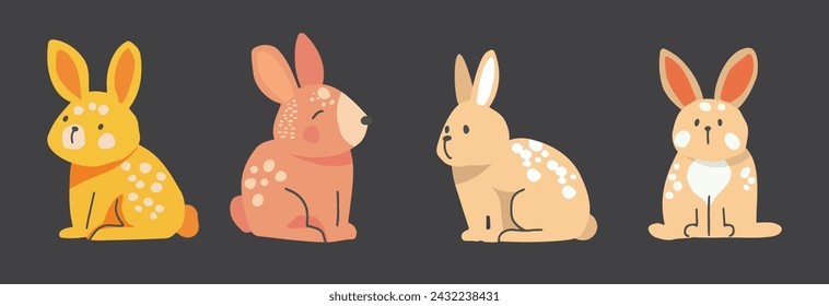 Cute rabbits, wild animals and pets, Easter
