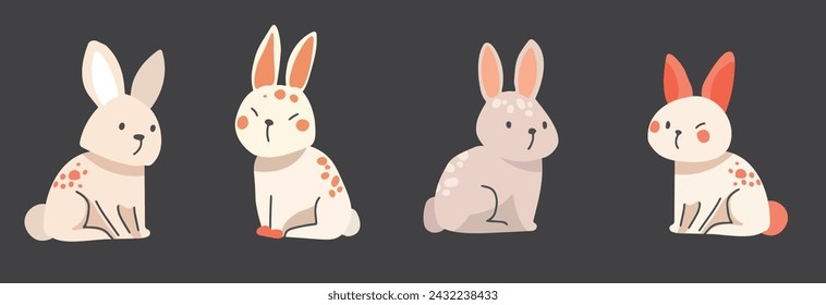 Cute rabbits, wild animals and pets, Easter
