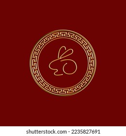 Cute rabbits,Chinese Lunar new year .Chinese new year of the rabbit.