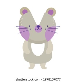 cute raccoon animal cartoon isolated