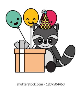 cute raccoon birthday gift balloon