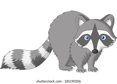 Cute Raccoon Cartoon Stock Vector (Royalty Free) 185190206 | Shutterstock